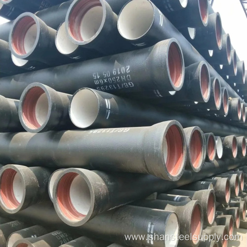 EN598 K8/K9/K12 C25/C30/C40 Water Pressure Ductile Iron Pipe